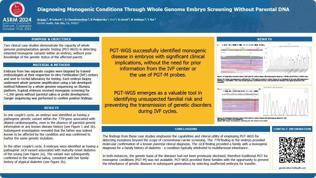 Diagnosing Monogenic Conditions Through Whole Genome Embryo Screening Without Parental DNA